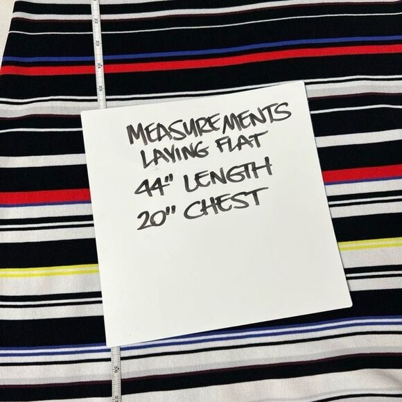 Halogen Women’s Size Large Striped Knit Sleeveless Knee Length Stretch Dress - Picture 7 of 9